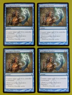 Corrupted Resolve x4 New Phyrexia 4x Playset Magic the Gathering MTG - Image 1