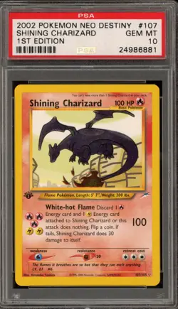 Pokemon Shining Charizard Neo Destiny 1st Edition Holo Secret Rare #107 PSA 10 - Image 1