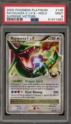 Pokemon Rayquaza C Lv.X Supreme Victors Holo Ultra Rare #146 PSA 9 Mint - Image 1