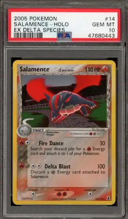 Pokemon Salamence EX Delta Species Holo Rare #14 PSA 10 Gem Mint - Image 1