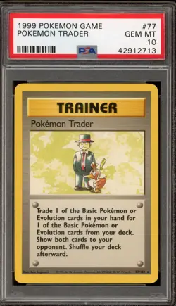Pokemon Trader Base Set Unlimited Rare #77 PSA 10 Gem Mint - Image 1