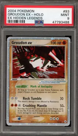 Pokemon Groudon ex EX Hidden Legends Holo Ultra Rare #93 PSA 9 Mint - Image 1