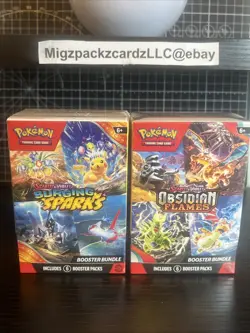 Surging Sparks and Obsidian Flames Booster Bundle Pokemon TCG Factory Sealed - Image 1