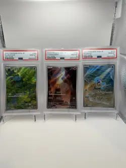 PSA 10 Bulbasaur Charmander Squirtle AR Set 166 168 170 Pokemon Card 151 JP 2023 - Image 1