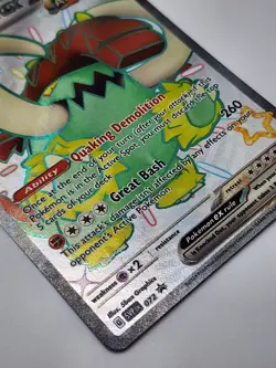 Great Tusk ex SVP072 Black Star Promo Full Art Shiny Holo Pokemon Card - Image 5