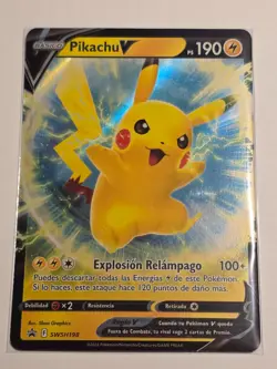 Pikachu V (SWSH 198)●SPANISH●PROMO●POKEMON●SWSH Black Star Promos●2019●NM●A329 - Image 1