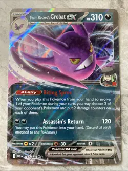 Pokemon TCG - Team Rocket's Crobat ex - Double Rare - 122/182 - Image 1