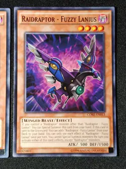 Yugioh Raidraptor Fuzzy Lanius Dark Level 4 Effect Monster Winged Beast Playset - Image 2