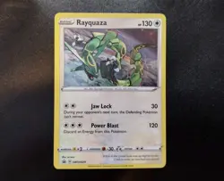 Rayquaza SWSH029 Holo Black Star Promo Pokemon Card LP - Image 1