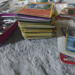 Lot of Pokemon Cards, Figures, Chips, and Sleeves OPENED Packs - Image 5
