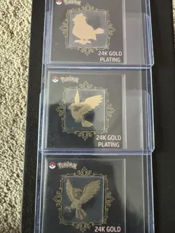 Pidgey Pidgeotto Pigeot 24k Gold Plated Grade-able Sticker Card Korean Striking - Image 1