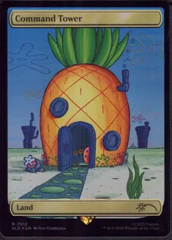 Command Tower - Rainbow Foil - Spongebob Bonus Card Secret Lair Drop MTG NM - Image 1