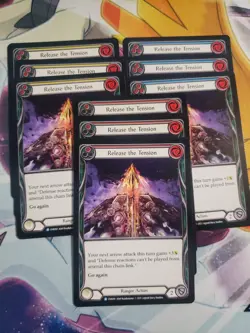 9 Card Playset Release the Tension Red/Yellow/Blue Everfest FAB Flesh and Blood - Image 1