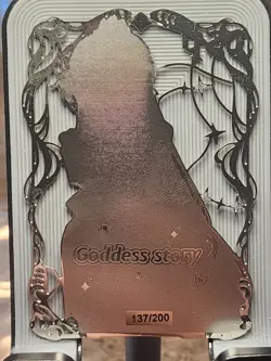 Asuna Numbered 137/200 Goddess Story Metal Card LSP Silver Anime Waifu - Image 2
