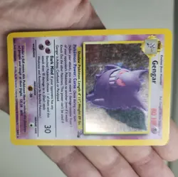Pokemon Gengar TCG Holo Rare Unlimited Card 5/62 Fossil LP - Image 1