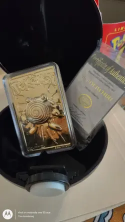 Pokemon Poliwhirl 23K gold plated trading card from 1999, part of BK Series - Image 1