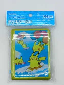 [SEALED] Surfing & Flying Pikachu Card Sleeves Japanese Pokemon Center 64 Ct - Image 1