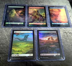 MTG Secret Lair The Godzilla Lands 5/5 NM Pack Fresh - Image 1