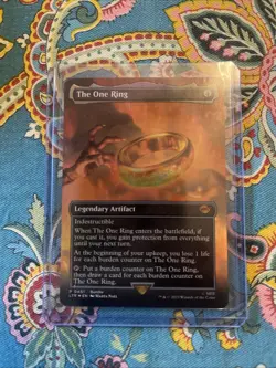 MTG Magic The Gathering Lord of the Rings The One Ring Borderless Foil #0451 - Image 1