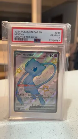 2024 POKEMON PAF EN-PALDEAN FATES SHINY ULTRA RARE #216 MEW EX PSA 10 - Image 5