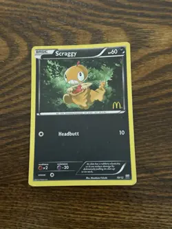 Pokemon Scraggy 10/12 McDonald's 2012 Confetti Holo Promo LP - Image 1