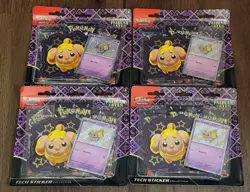Lot of 4 - Pokemon TCG S&V Paldean Fates 3 Pack Booster Blister Pack - Sealed - Image 1