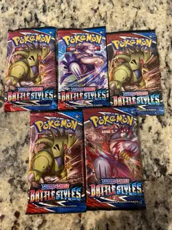 Pokemon Sword & Shield Battle Styles -Lot of 5 Brand New Packs 🔥 - Image 1