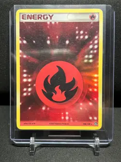 Basic Fire Energy 104/108 Holo Rare Pokemon 2007 EX Power Keepers MP - Image 1