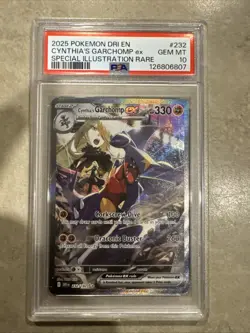 2025 POKEMON Cynthia's Garchomp EX 232/182 SIR Destined Rivals PSA GEM MINT 10 - Image 4