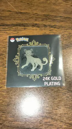 Persian 24k Gold Plated Sticker Korean Striking Popping Candy Pokemon NM - Image 1