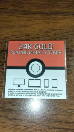 Persian 24k Gold Plated Sticker Korean Striking Popping Candy Pokemon NM - Image 2