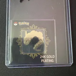 Onix 24k Gold Plated Pokemon Sticker Korean Striking Popping Candy NM - Image 1