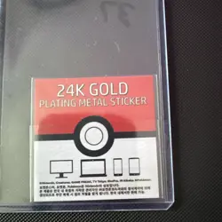 Onix 24k Gold Plated Pokemon Sticker Korean Striking Popping Candy NM - Image 2