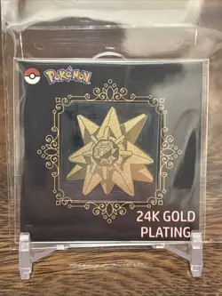 Starmie 24k Gold Plated Sticker Korean Striking Candy Pokemon NM - Image 1