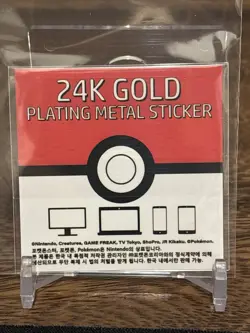 Starmie 24k Gold Plated Sticker Korean Striking Candy Pokemon NM - Image 2