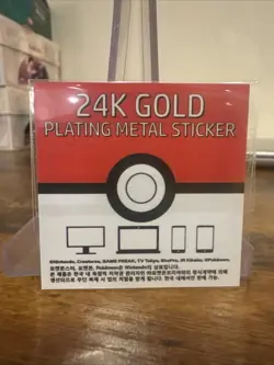 Moltres 24k Gold Plated Sticker - Korean Striking Candy Pokemon NM - Image 2