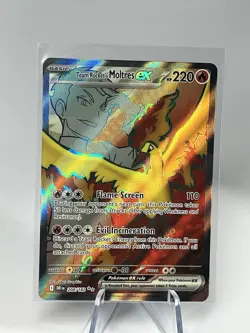 Pokemon Destined Rivals Team Rocket's Moltres 208/182 Full Art Ultra Rare NM - Image 1