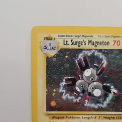 LT Surge's Magneton 8/132 Gym Heroes Holo Rare Vintage Pokemon TCG Card LP - Image 5