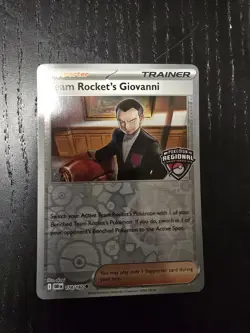 2026 Pokemon Regionals STAFF Promo Card Team Rocket’s Giovanni 174/182 - Image 1