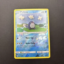 Pokemon TCG Poliwag Sun & Moon Base Set, Card 30/149, Regular Common - Image 1