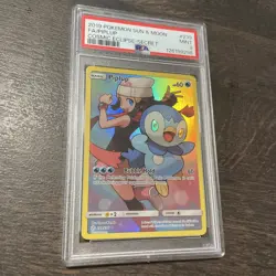 Pokemon Cosmic Eclipse Full Art PSA 9 Piplup Card 239/236 Secret Rare - Image 2