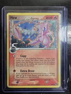 Mew Cosmos Holo-3/17-Pop Series 5 Delta Species-Pokemon Card-MP-Error PokeBall - Image 1