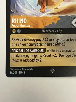 Disney Lorcana Rhino Power Hamster Reign of Jafar Non-Foil Card 30/204 - Image 2
