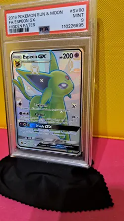 Pokemon TCG SV60/SV94 Espeon GX Full Art Rare Card PSA 9 Hidden Fates - Image 2