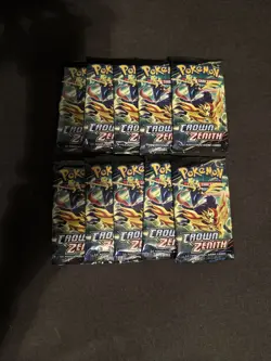 Pokemon TCG Sword and Shield Crown Zenith 10 Card Booster Packs, 10 Packs - Image 1