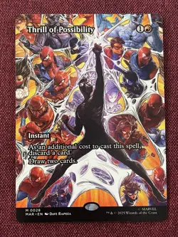 Thrill of Possibility FULL ART NM/M MTG Spiderman Magic Card Marvel - Image 1