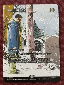 Rest in Peace FULL ART NM/M MTG Spiderman Magic Card - Image 1