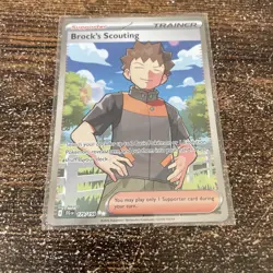 Pokemon TCG Brock's Scouting 179/159 Journey Together Ultra Rare Holo Card - Image 1
