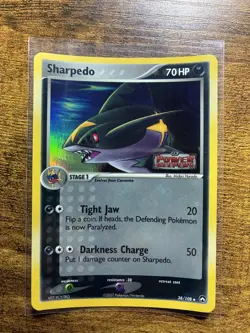 Pokemon Card Sharpedo 38/108 Reverse Holo Foil EX Power Keepers EX - Image 2