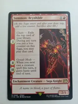 FIN SUMMON BRYNHILDR 1x Rare Magic Final Fantasy MTG MINT PACK FRESH - Image 1